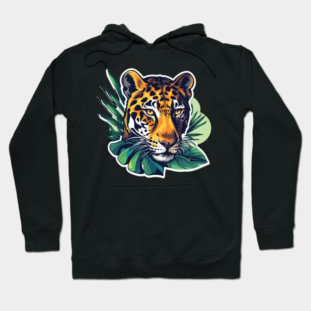 Tiger Face Jungle Hoodie by Mary_Momerwids